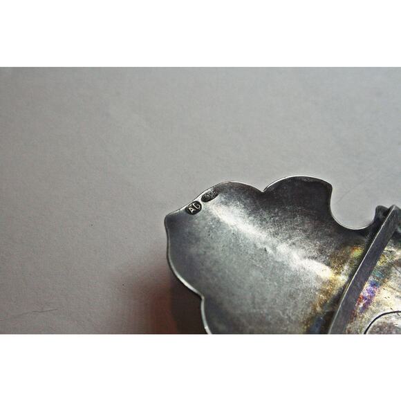 c1900 Antique Imperial Russian 84 Silver Niello Sash Buckle main image 5